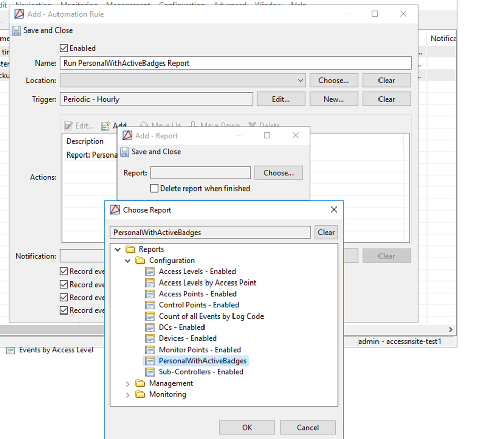 AccessNSite Selecting the Report Created in Step 1.png